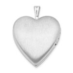 Sterling Silver Rhodium-plated 20mm Hands Heart Locket - Image 3