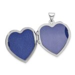 Sterling Silver Rhodium & Gold-plated 21mm I Love You Heart Locket - Image 5