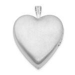 Sterling Silver Rhodium-plated Braided Edge Heart Locket - Image 3
