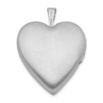 Sterling Silver Rhodium-plated Diamond D/C Dove & Flower Heart Locket - Image 3