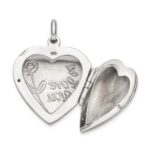 Sterling Silver I Love You Rose Heart Locket - Image 4