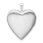 Sterling Silver Rhod-pltd 20mm LOVE TO THE MOON Diamond Heart Locket - Image 3