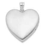 Sterling Silver Rhodium-plated 24mm In Memory Ash Holder Heart Locket - Image 3