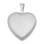 Sterling Silver Gold-tone Polished & Satin 16mm Heart Locket - Image 4