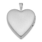 Sterling Silver Rhodium-plated 21mm Polished My Angel Heart Locket - Image 4