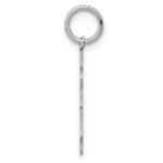 Sterling Silver Rhod-plated Eng. Girl Polished Front/Satin Back Disc Charm - Image 2