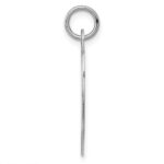 Sterling Silver Rhodium-plated Engraveable Boy Disc Charm - Image 2