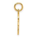 Sterling Silver GP Engraveable Girl Polished Disc Charm - Image 2