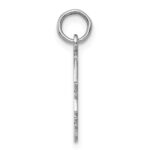 Sterl Silver Rh-plt Engraveable Boy Polished Front/Satin Back Disc Charm - Image 2