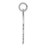 Sterling Silver Rhod-plate Eng. Boy Disc Charm Polish on Front/Back - Image 2