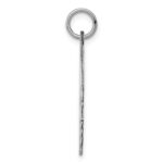 Sterl Silver Rh-plt Engraveable Boy Polished Front/Satin Back Disc Charm - Image 2