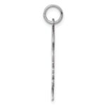 Sterl Silver Rh-plt Engraveable Girl Polished Front/Satin Back Disc Charm - Image 2