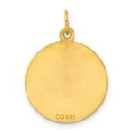 Sterling Silver GP Engraveable Round Polished Disc Charm - Image 4