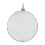 Sterling Silver Rhod-plated Eng. Rnd Polish Front/Back Disc Charm - Image 4