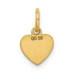 Sterling Silver GP Engraveable Heart Polished Disc Charm - Image 4