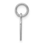 SS Rh-plt Engraveable Heart Polished Front/Satin Back Disc Charm - Image 2