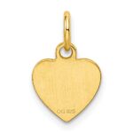 Sterling Silver GP Engraveable Heart Polished Disc Charm - Image 4