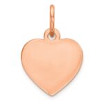 Sterling Silver RG Plated Engraveable Heart Polished Front/Satin Back Disc