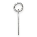 SS Rh-plt Engraveable Heart Polished Front/Satin Back Disc Charm - Image 2