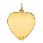 Sterling Silver GP Engraveable Heart Polished Disc Charm - Image 4