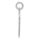 SS Rh-plt Engraveable Heart Polished Front/Satin Back Disc Charm - Image 2