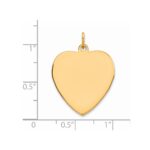 Sterling Silver GP Engraveable Heart Polished Disc Charm - Image 3