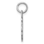 Sterling Silver Rh-plt Engraveable Polished Front/Satin Back Disc Charm - Image 2
