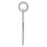 SS Rh-plt Engraveable Octagon Polished Front/Satin Back Disc Charm - Image 2