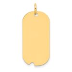 Sterling Silver GP Engraveable Dog Tag Polished Disc Charm