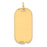 Sterling Silver GP Engraveable Dog Tag Polished Disc Charm - Image 3