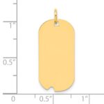 Sterling Silver GP Engraveable Dog Tag Polished Disc Charm - Image 4