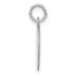 Sterl Silver Rh-plt Engraveable Oval Polished Front/Satin Back Disc Charm - Image 2