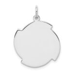 Sterling Silver Rhodium-plated Engraveable Disc Charm