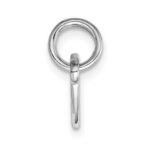 SS Rh-plt Engraveable Double Heart Polished Front/Satin Back Plate - Image 2