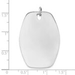 Sterling Silver Rh-plt Engraveable Polished Front/Satin Back Disc Charm - Image 4