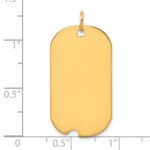 Sterling Silver GP Engraveable Dog Tag Polished Disc Charm - Image 3