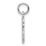 Sterling Silver Rhod-plate Pink Enamel Right Facing Girl Head Disc Charm - Image 2