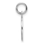 Sterling Silver Rhod-plate Pink Enamel Left Facing Girl Head Disc Charm - Image 2