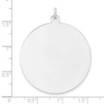 Sterling Silver Rhod-plated Eng. Rnd Polish Front/Back Disc Charm - Image 3
