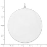 Sterling Silver Rhod-plated Eng. Rnd Polish Front/Back Disc Charm - Image 3