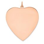 Sterling Silver RG Plated Engraveable Heart Polished Front/Satin Back Disc
