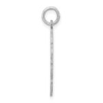 Sterling Silver Rh-plt Engraveable Polished Front/Satin Back Disc Charm - Image 2