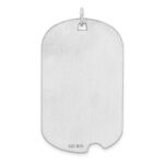 Sterling Silver Rhodium-plated Engraveable Dog Tag Disc Charm - Image 2