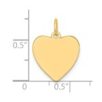 Sterling Silver GP Engraveable Heart Polished Disc Charm - Image 3