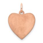 Sterling Silver RG Plated Engraveable Heart Polished Front/Satin Back Disc - Image 2