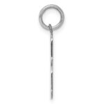 Sterling Silver/Rhodium-plated Polished Number 3 Charm - Image 2