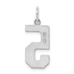 Sterling Silver/Rhodium-plated Polished Number 5 Charm - Image 4