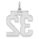 Sterling/Silver Rhodium-plated Polished Number 32 Charm - Image 4