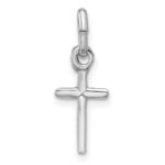 Sterling Silver Rhodium-plated Cross Charm - Image 4
