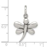 Sterling Silver Antiqued Dragonfly Pendant - Image 3